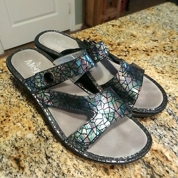 Alegria Camile Tectonic Iridescent Comfort Slip Resistant Sandal LOT-372 38 8.5 - Picture 6 of 12